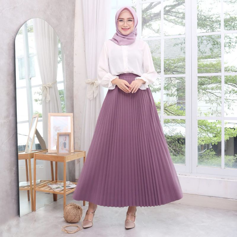 ROK PLISKET PREMIUM /ROK PANJANG MUSLIM/ ROK MPREMIUM GRADE A/rok panjang plisket