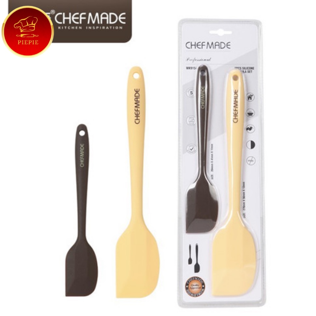 Spatula Silikon Set / 2 pcs Silicone Spatula Set Chefmade - WK9154