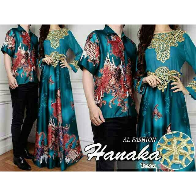 BEST SELLER Busana Batik Muslim Couple melissa tosca baju pasangan kaftan srimbit TERMURAH