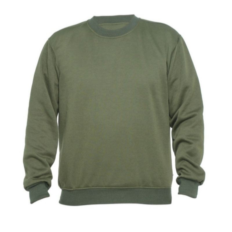 SWEATER CREWNECK POLOS HIJAU ARMY