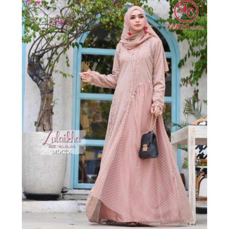 Gamis modern zulaikha//gamis pesta//gamis lebaran//gamis musllim