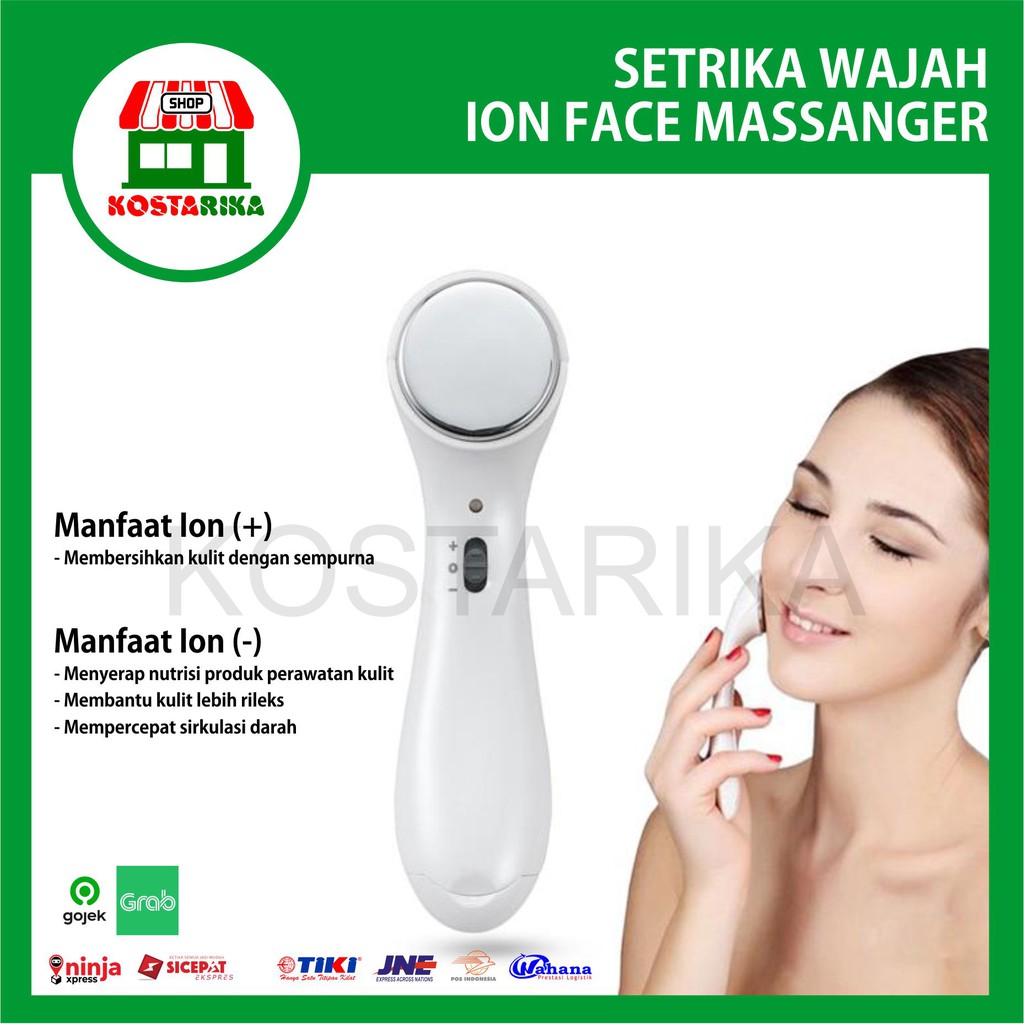 Setrika Wajah ION FACE MASSAGER Kecantikan Original Penghilang Mata Panda Penirus Wajah