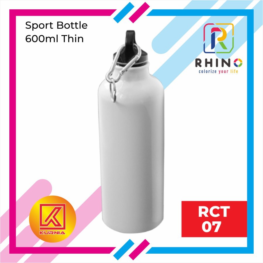 Rhino Botol Polos Sublimasi 600ML Thin RCT - 07