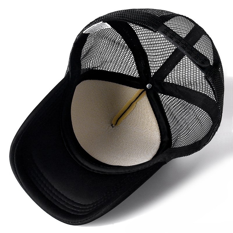 1 Topi Baseball Warna Solid Bahan Mesh Dapat Disesuaikan Gaya Hip Hop Untuk Unisex