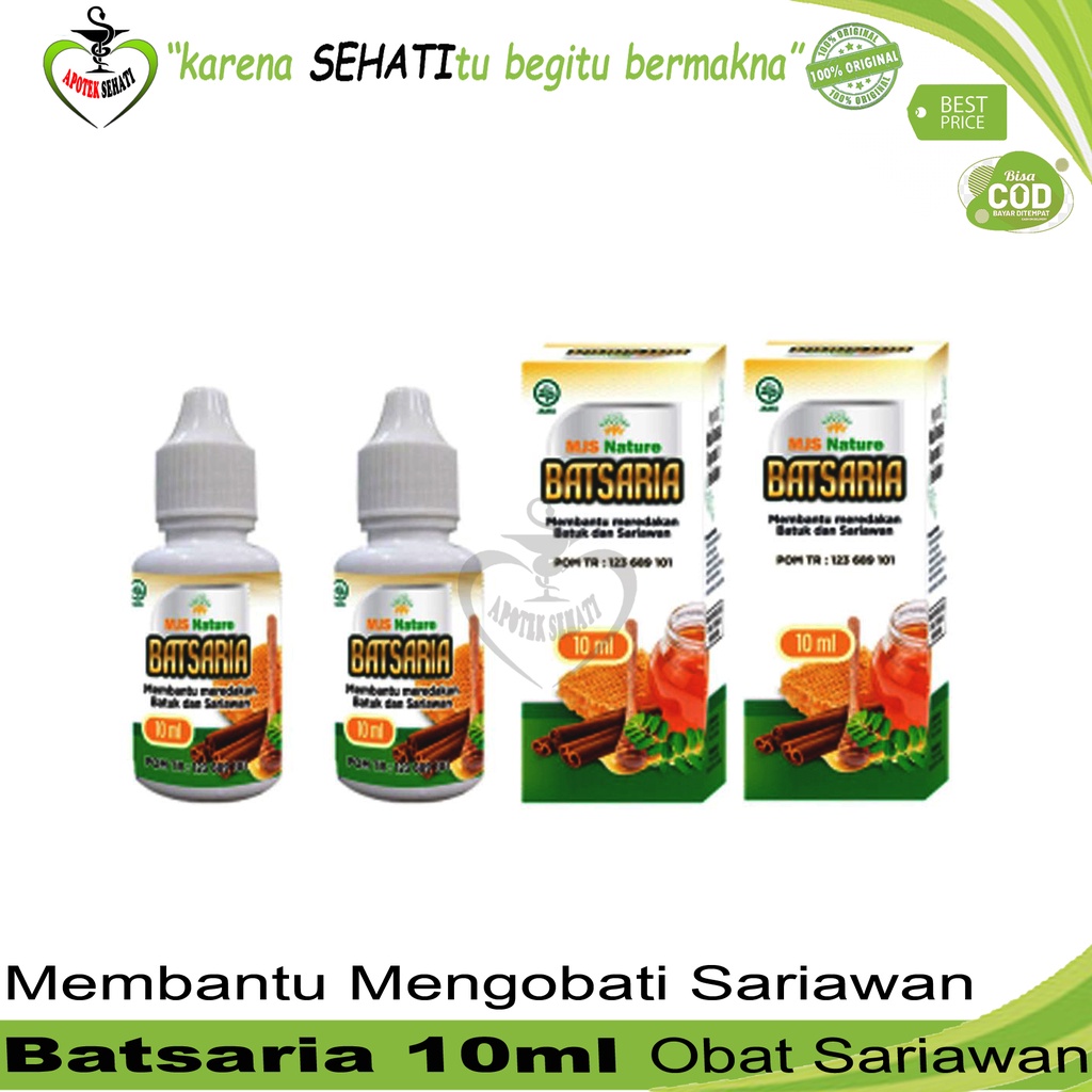 Herbal MJS Nature Batsaria 10ml Jamu Tetes Sariawan Batuk