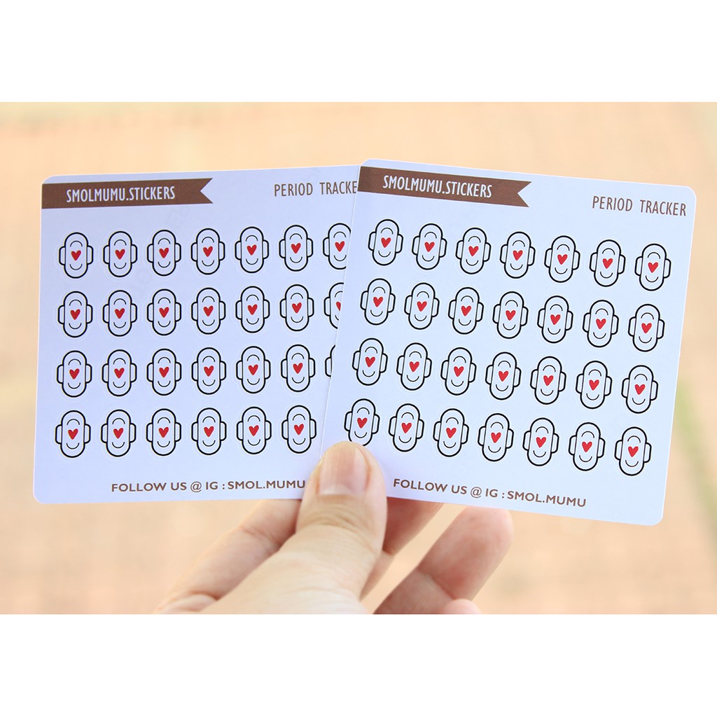 

Stiker Menstruasi Bulanan Period Tracker Bullet Journal Sticker Mini Size