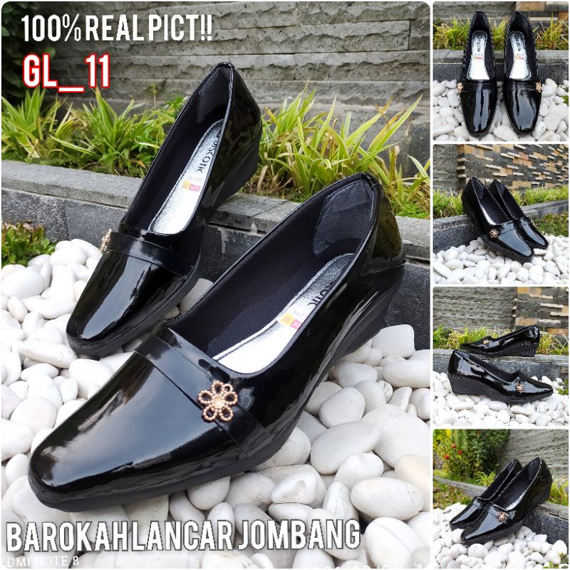 SEPATU PANTOFEL WANITA FORMAL GURU PASKIBRA DUNLUP HAK 5CM PL7 / GL 11 / GL 13 / DL 05