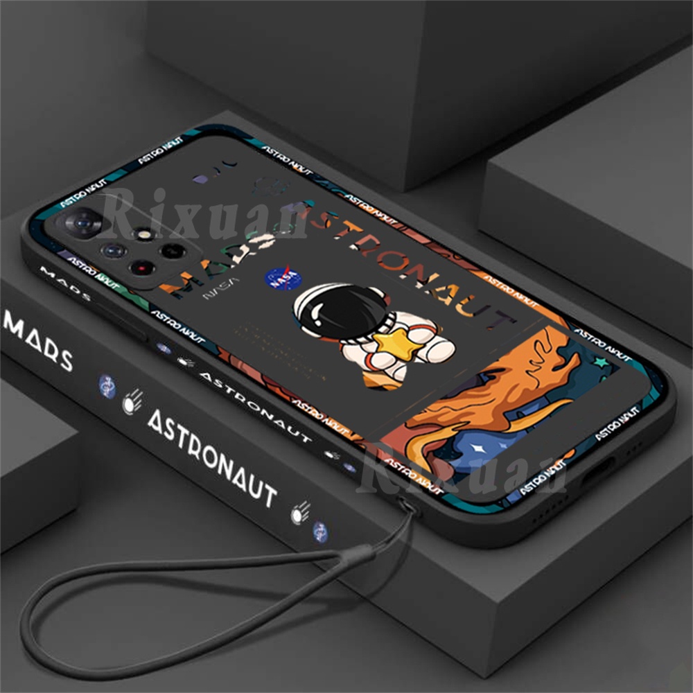 Casing Soft Case Karet Motif Astronot NFC Untuk Infinix Smart 5 Smart 6 Hot 11S 9 Play 11 Play Hot 10 Play 10S Hot 10T