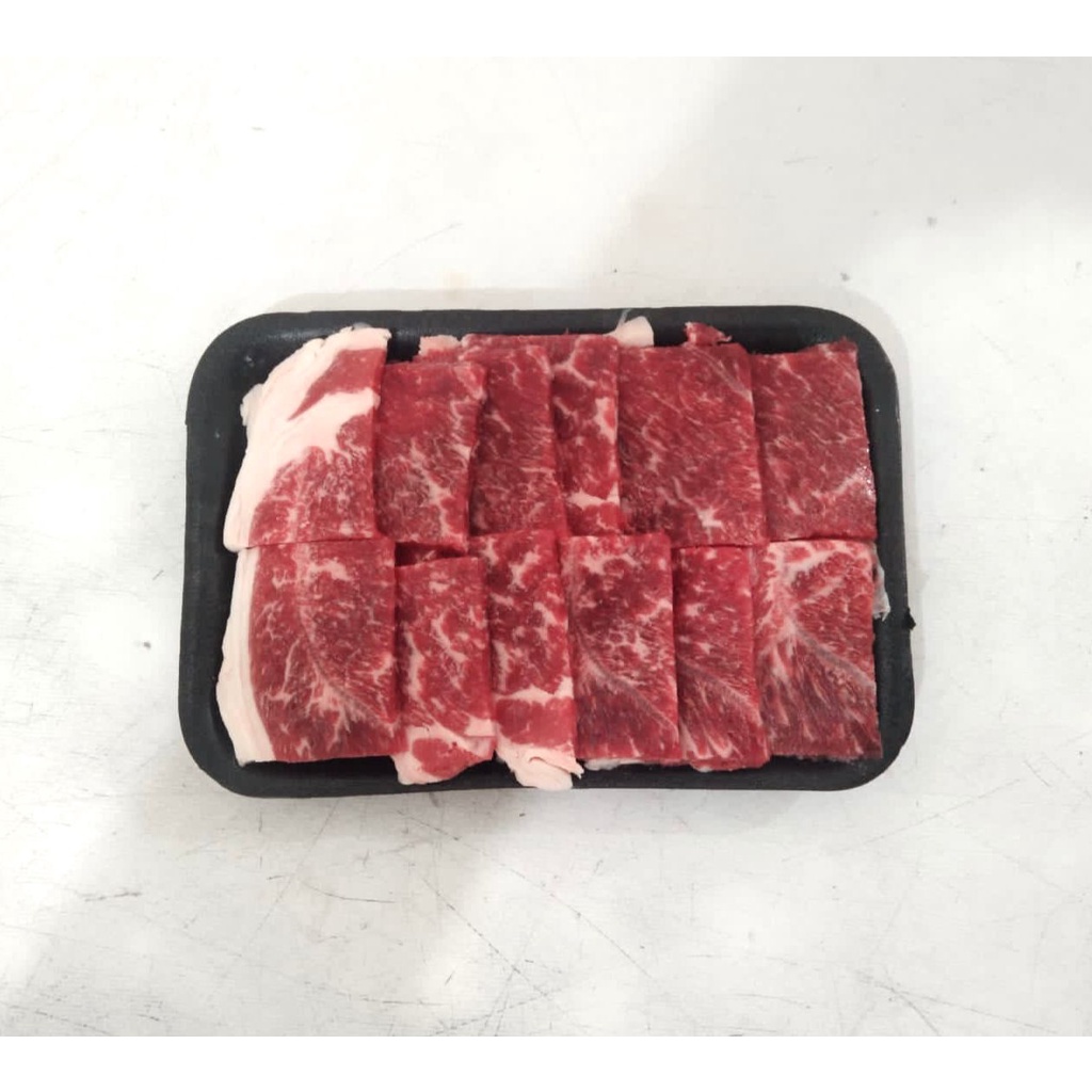 Daging US Prime Wagyu Bolar Blade Yakiniku Cut 500gr/250gr