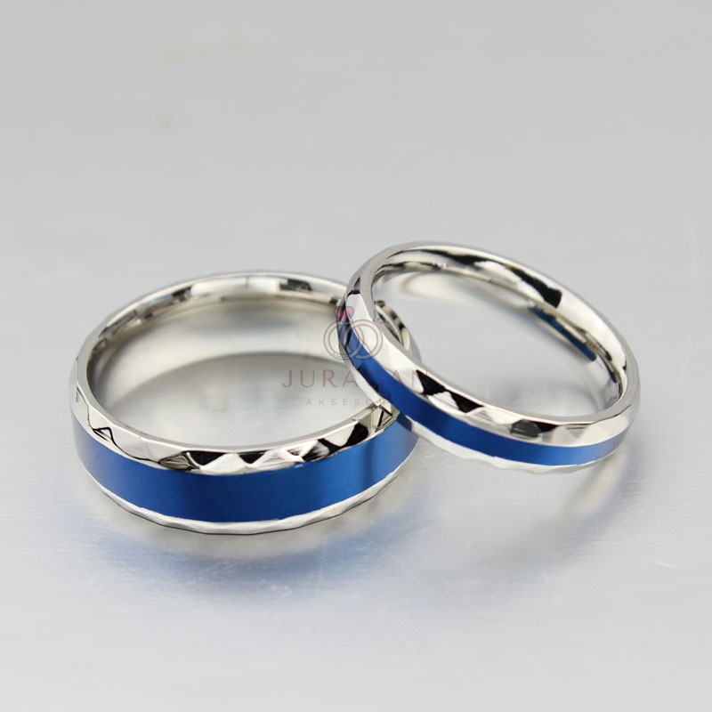 [HIGH QUALITY] Cincin Couple BUCIN R16 Titanium Ukir Nama + Box Cincin Beludru + BONUS Gelang Couple