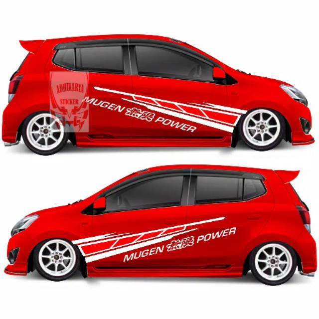 Stiker Mobil Honda Jazz Mugen Power Asesoris Calya Agya Brio Sema Mobil
