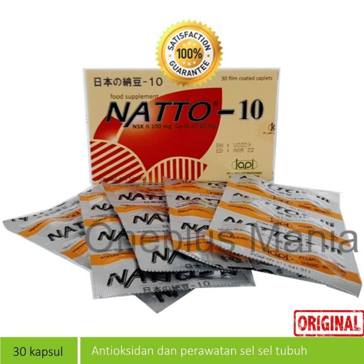 NATTO 10 SUPLEMEN PERAWATAN SEL TUBUH DAN ANTIOKSIDAN