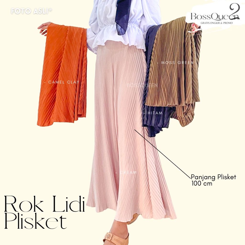 ROK PLISKET LIDI / ROK PLISKET KECIL / ROK PLISKET DEWASA / ROK REMPEL / ROK LIPET [ COD ]