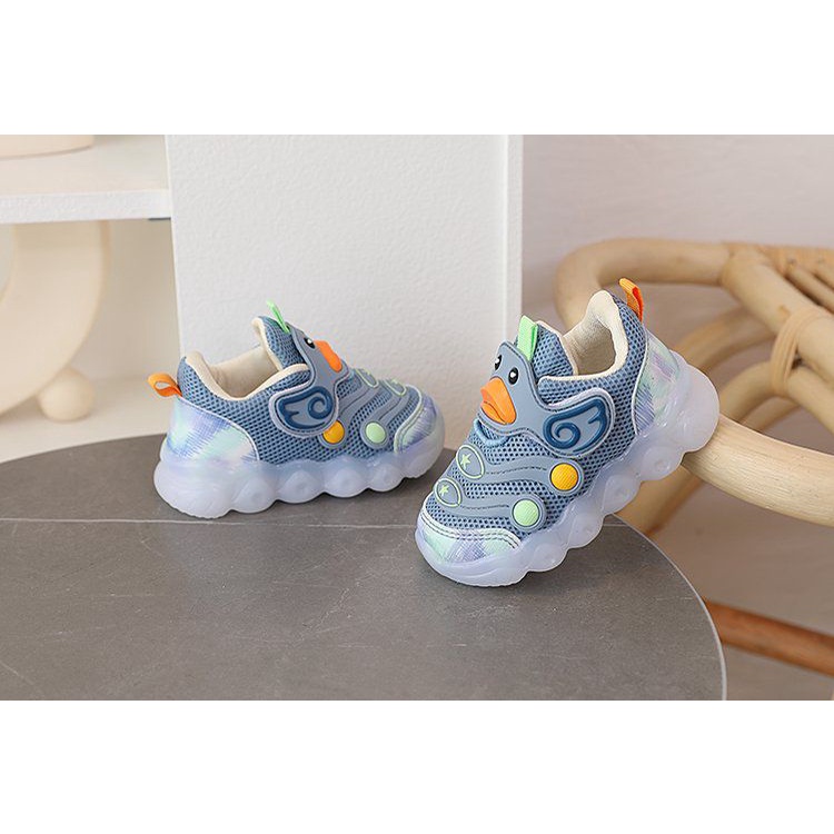 [GROSIR][COD] SEVEN_DAY SEPATU LAMPU SNEAKERS ANAK-ANAK UNTUK USIA 0-4 TAHUN / BOY &amp; GIRL BIRU WM2314