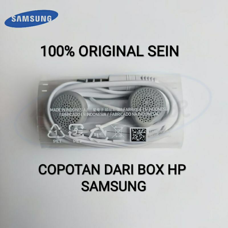 Earphone Samsung Ori Premium Quality Sound Headset Samsung A10 A20 A6 A7 A8 A11 A32 Bisa semua type HP jack Audio 3,5(Ori indonesia) Stereo Bass