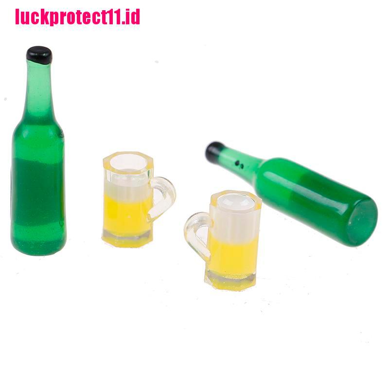 Lucktoy Miniatur Botol Bir Skala 1: 12 Untuk Dekorasi Rumah Boneka