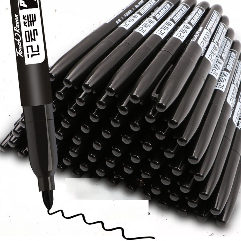 Touch Raven Spidol Permanent Marker Waterproof Ink 10 PCS - 9500 - Black