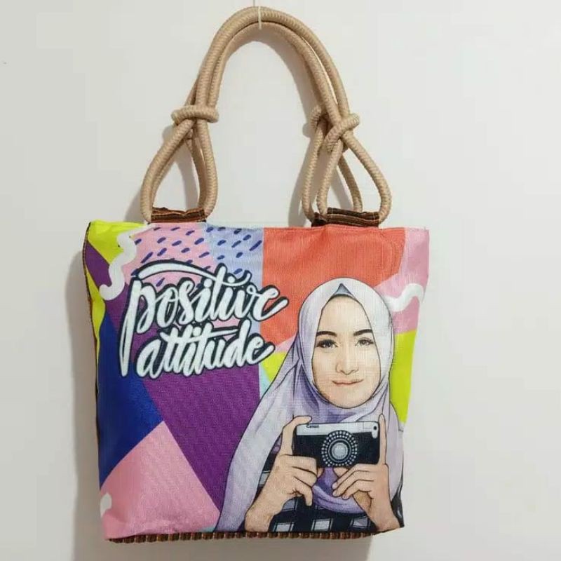 TAS MUSLIMAH MURAH TOTEBAG TALI SUMBU TAS KEKINIAN TERBARU