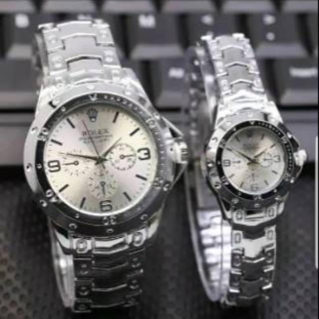 jam tangan rolex couple kombinasi + BOX sudah sepasang