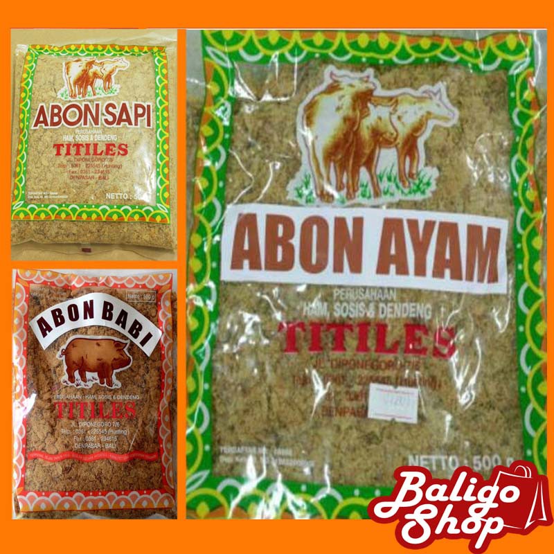 

Abon TITILES Babi 500 gr Oleh Oleh Khas Bali