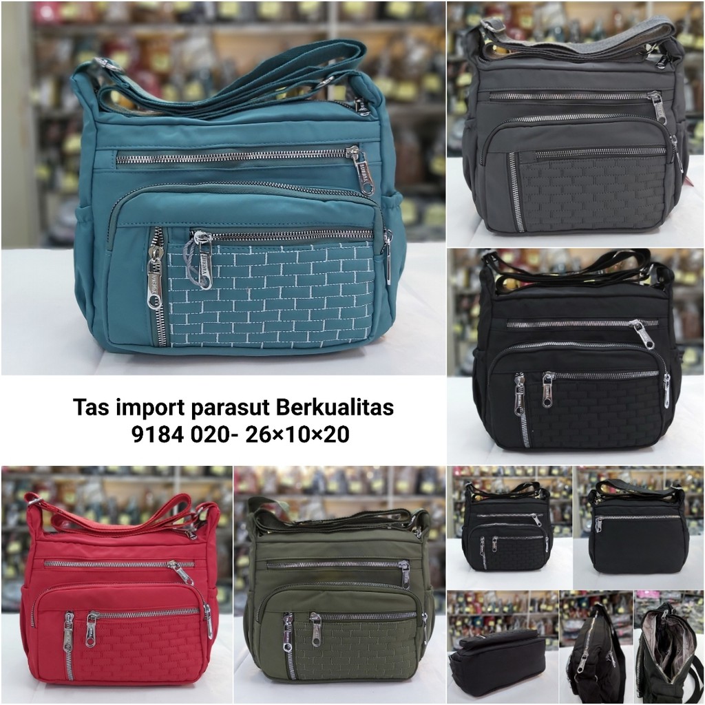 Tas import selempang parasut multifungsi fashion wanita
