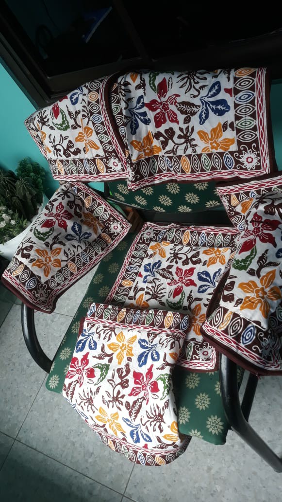 Taplak Meja Batik | Sarung Bantal +taplak Meja |kursi 5 /  Batik Cap & Canting Colet