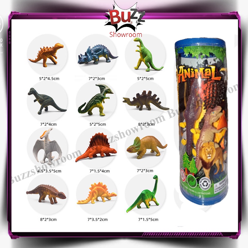 Hewan Karet Warna Warni Mainan Anak Dewasa Figur Binatang Dinosaurus