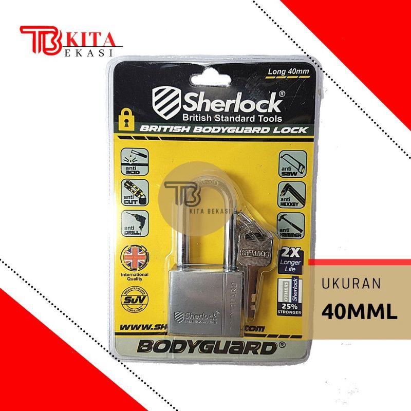 GEMBOK SHERLOCK 40 MM LONG/ GEMBOK SHERLOCK 40MM PANJANG/ GEMBOK SHERLOCK ANTI MALING, ANTI PALU