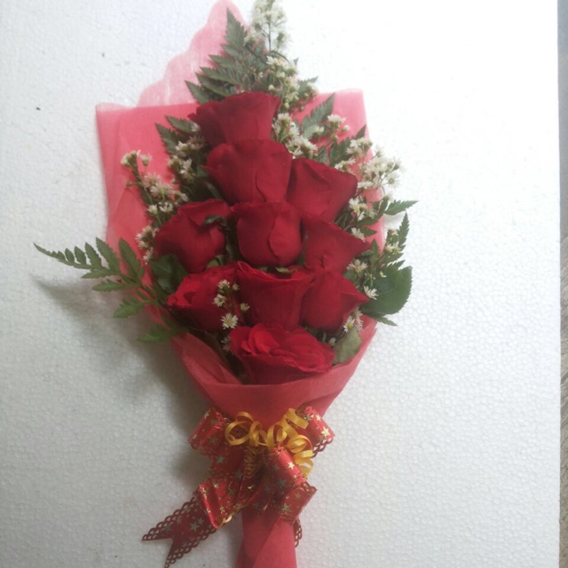 Buket bunga mawar asli di bandung