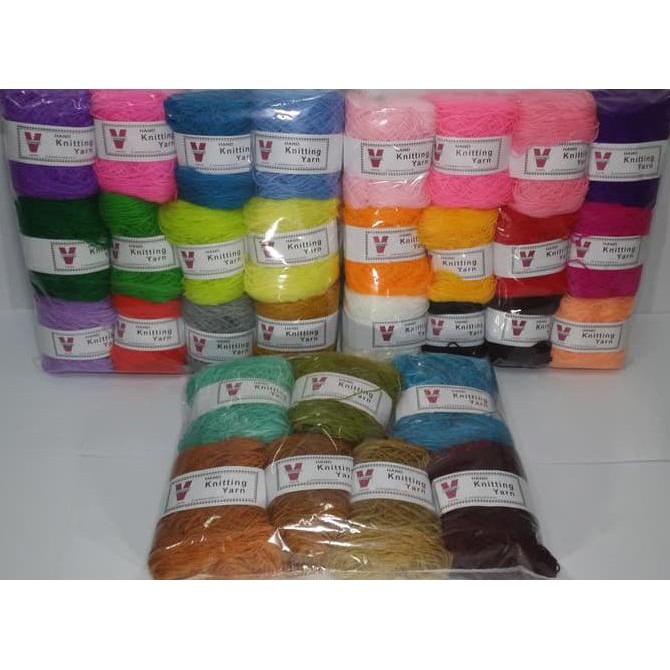 

Benang Rajut Woll 1mm x 150m (per roll) Knitting Yarn Wool Wol Vonnel