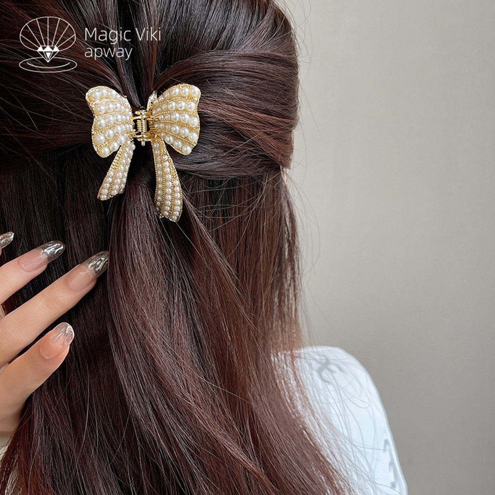 【COD Tangding】Butterfly Jepit Rambut Bentuk Kupu-Kupu Aksen Mutiara Untuk Dewasa