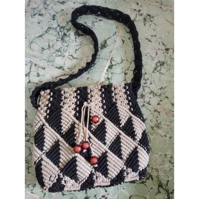 Tas tali kur motif daun