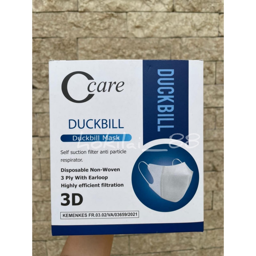 Masker Duckbill C care isi 50 pcs 3D Earloop Embos Ccare Masker Dewasa