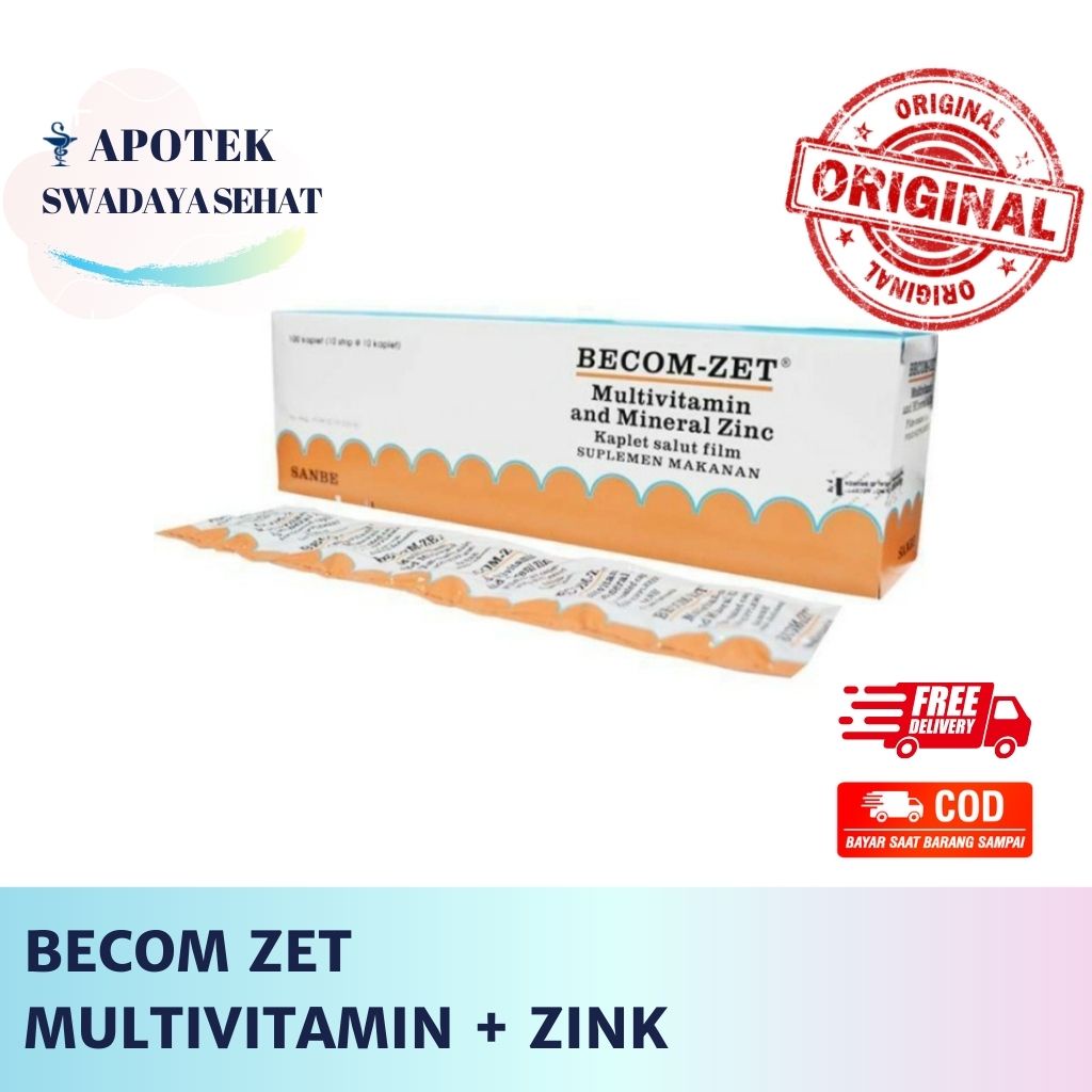 BECOM ZET Multivitamin BOX Vitamin C dan Zink Favorit 100 Tablet