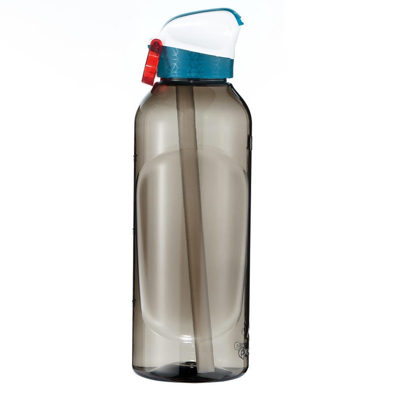 QUECHUA Botol Air Plastik 0.8L Instant Opening Dengan Sedotan Hiking Camping Trekking