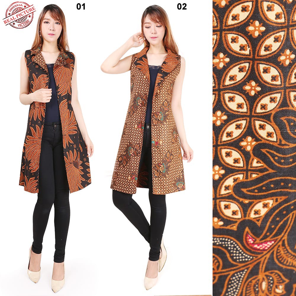 Atasan 2in1 Fuschy Bolero Panjang Batik Wanita Shopee Indonesia