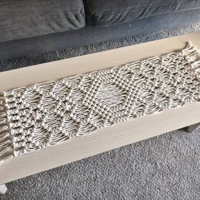 Table runner hexy taplak meja macrame