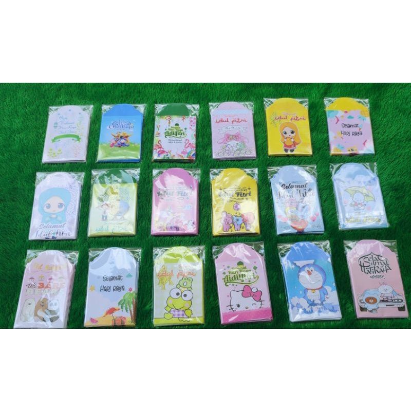 

(10Pak/100pcs) Amplop Lebaran Idul Fitri Glossy siap pakai 1pak isi 10pcs