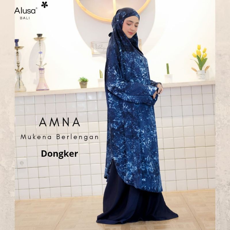 ALUSA Mukena Amna Alusa HDM Berlengan Dewasa Jumbo Tie Dye