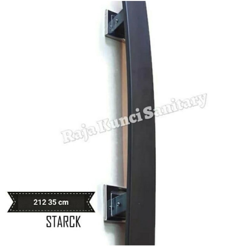 Pull Handle Starck Hitam 212-35 cm Matt Black/Gagang Pintu/Tarikan Pintu Stainless