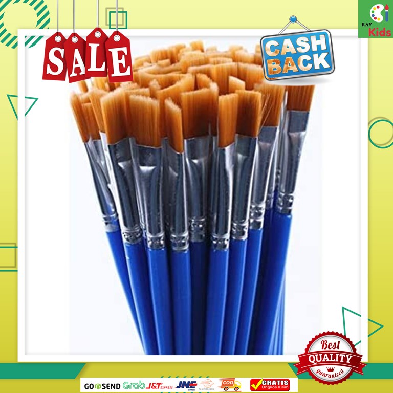 

Kuas lukis bulu nylon Flat Murah