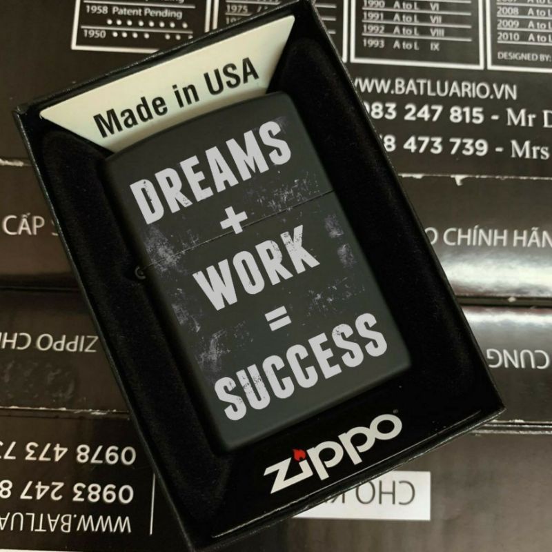 ZIPPO BLACK MATTE CUSTOM QUOTE DESIGN UV PRINTING COLOR GRADE ORI SUPER PREMIUM QUALITY MIRROR