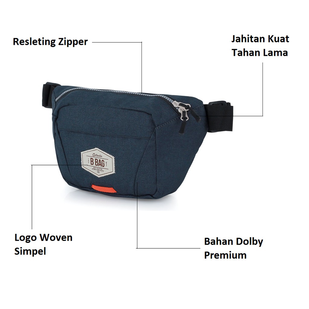 Tas Selempang Waistbag Kecil Pria Distro Original Terbaru Simpel Premium Multifungsi