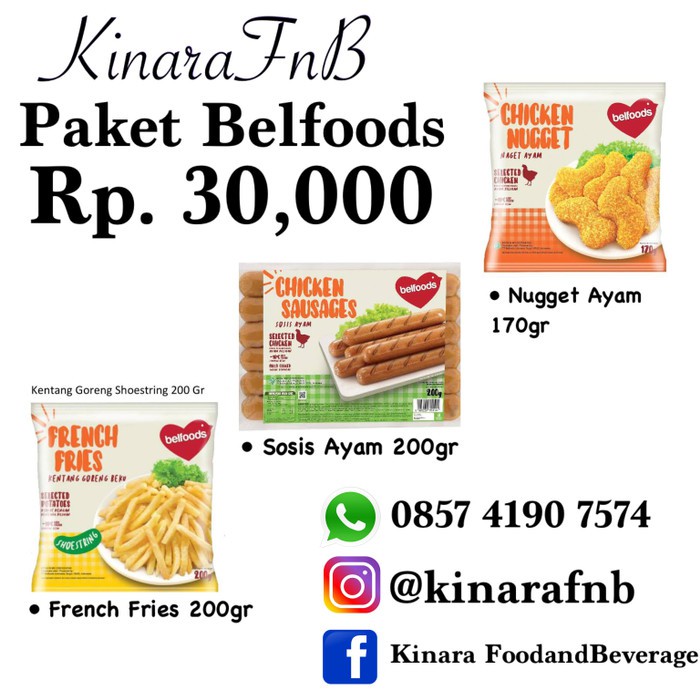 

Sosis + Kentang goreng + Nugget Belfoods Paket Hemat