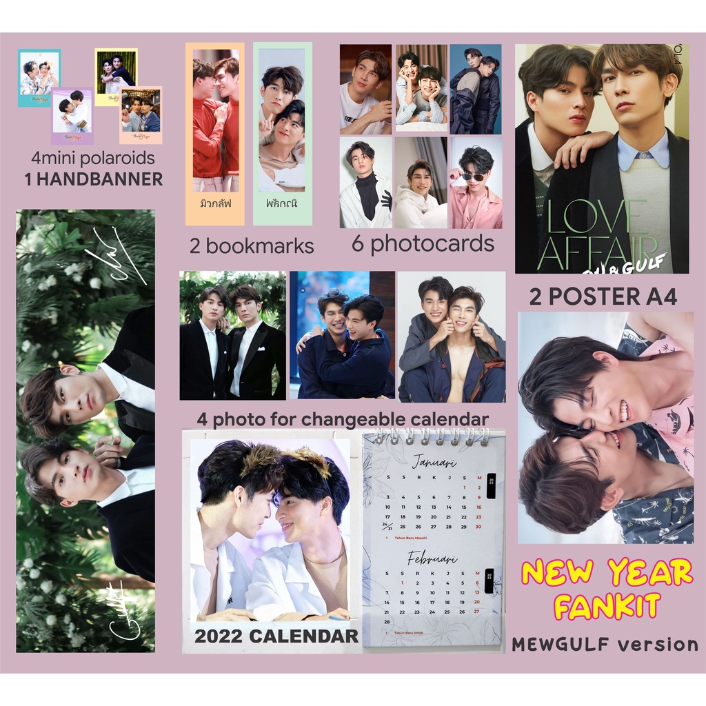 

FANKIT MEWGULF CALENDAR 2022 POSTER PHOTOCARD MEW GULD THARNTYPE THAI BL