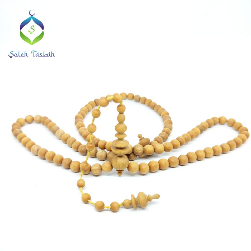 Tasbih Kayu Cendana Size 8mm, Motif Bulat_Cendana Wangi Alami