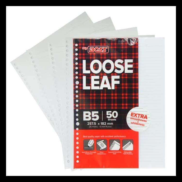 

Isi Kertas Binder Polos Loose Leaf Binder 26 Ring (Kertas B5) Cuci Gudang
