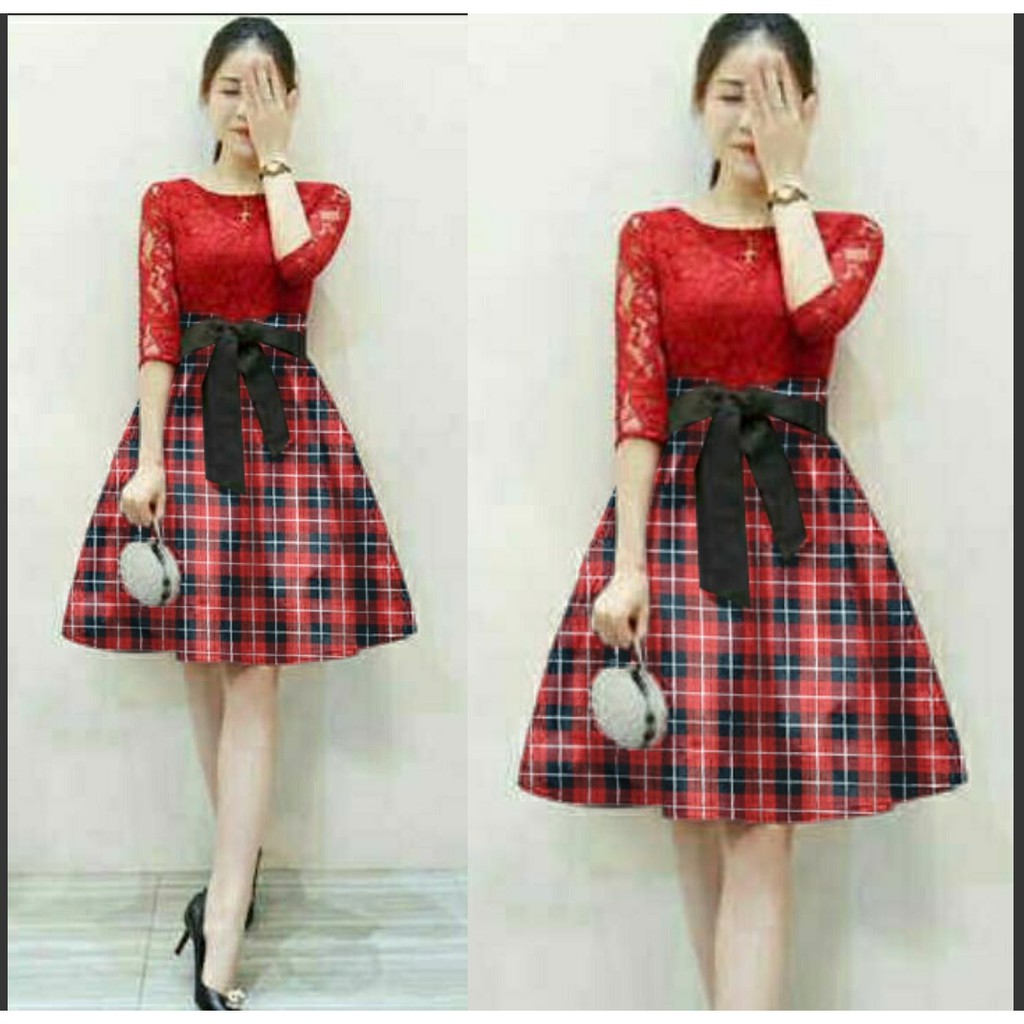 QUINNYSHOP-COD-IJDRES WANITA TERBARU-DRES CASUAL WANITA-DRES BRUKAT-DRES NATAL-PAKAIAN NATAL WANITA