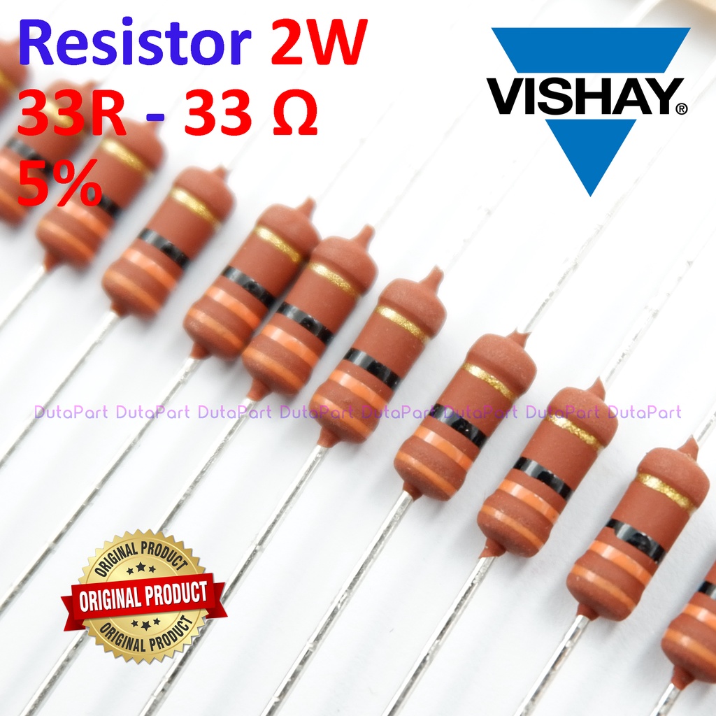 Resistor 33 Ohm 2 Watt 5% ORIGINAL VISHAY 2W 33R HIGH QUALITY