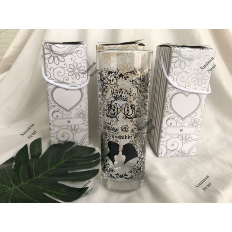 Souvenir Gelas Pernikahan Gelas Bamboo Citinova Tumbler Jus Gelas Bambu Tinggi Kaca Minum Gelas Sabl